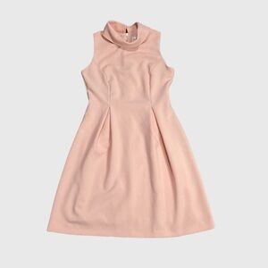 ELIZA J PEACH TEXTURED COLLARED SLEEVELESS SHEATH DRESS WOMEN’S SZ 2